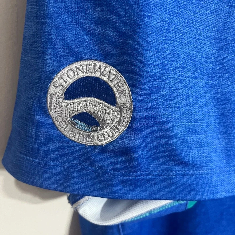 Nike Golf‎ Tour Performance Dri-FIT Polo Shirt Blue Stonewater Country Club XL